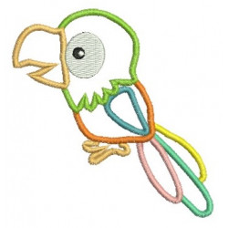 Stickdatei - Dschungeltiere Appli Papagei